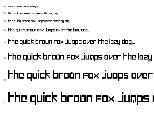 Intercorp II font waterfall